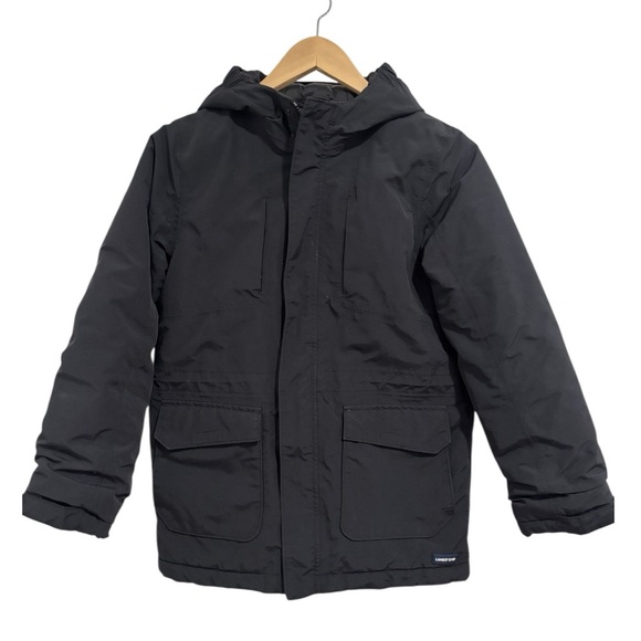 Lands' End Other - Lands’ End Kids Black Insulated Winter Parka Coat | Hooded | Size M 10–12